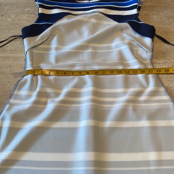 NWOT Vince Camuto Blue & White dress, see measurements in photos below. - Picture 9 of 12